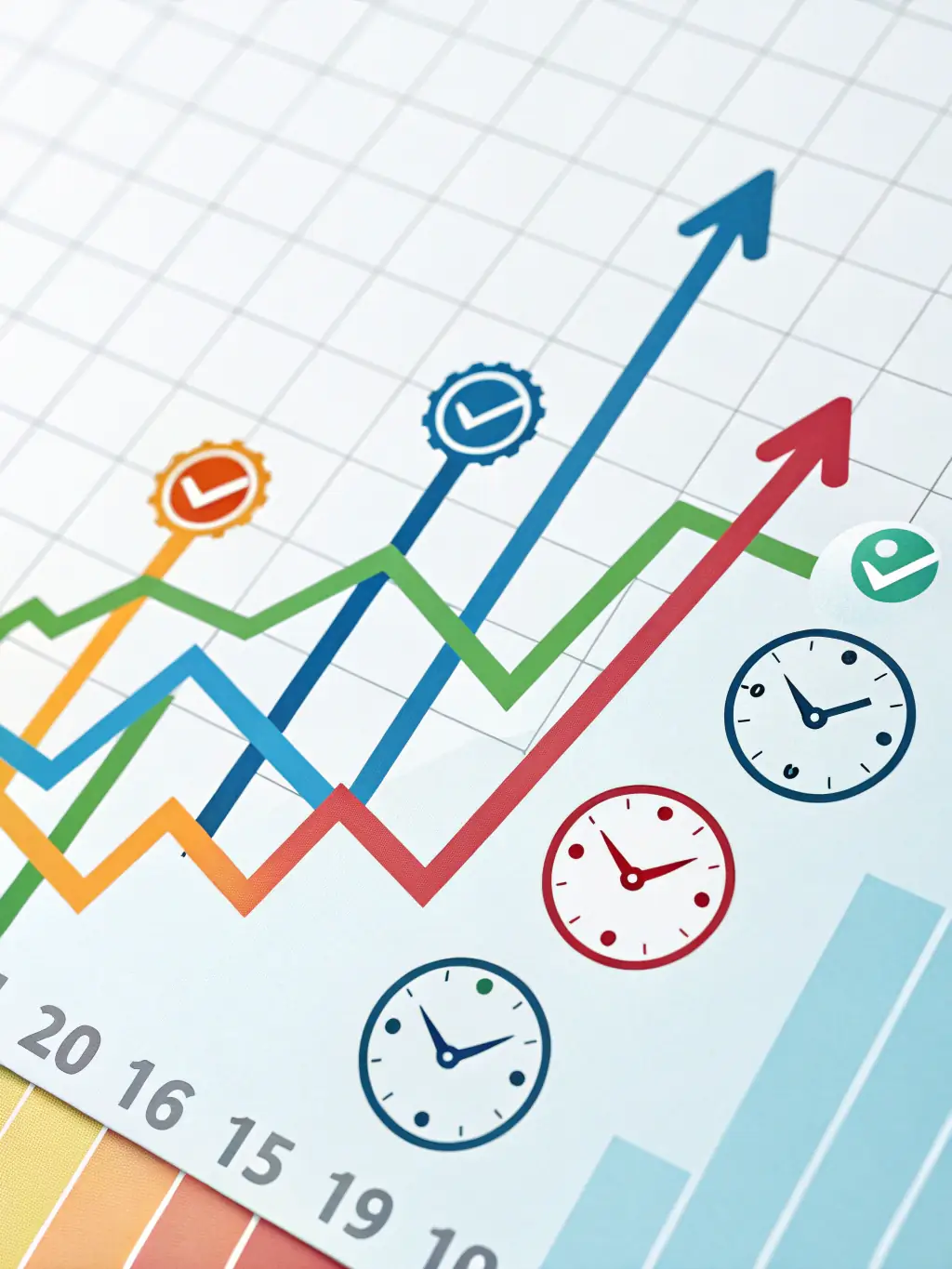 A graph showing increased efficiency and reduced wait times after implementing VoiceConnect's remote receptionist services.